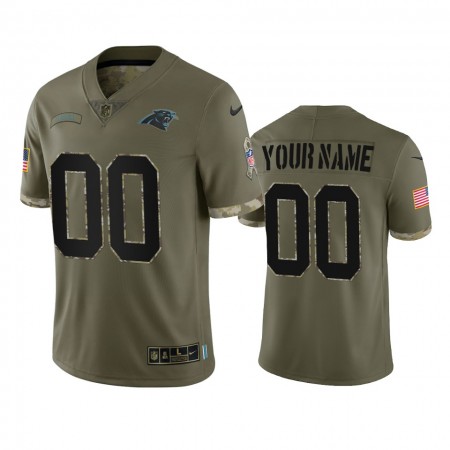 Tröjor Carolina Panthers Custom Olive 2022 Salute To Service Limited - Män Tröjor Carolina Panthers Custom Olive 2022 Salute To Service Limited - Män